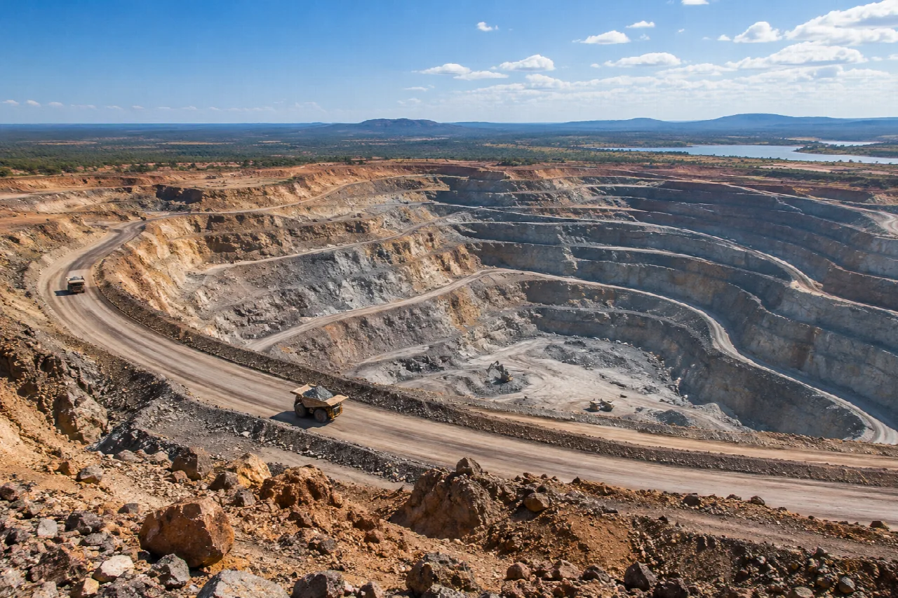 AI-generated mining illustration for Lumwana; not a depiction of the actual site.
