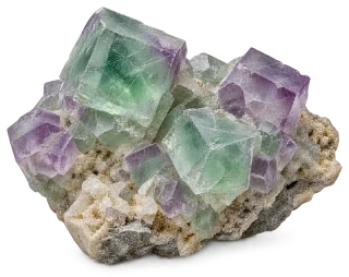 Representative AI specimen of Fluorspar: Fluorite crystals.