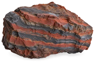 Representative AI specimen of Iron Ore: Hematite-rich iron ore.