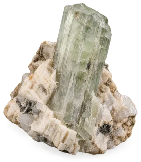 Representative AI specimen of Lithium: Spodumene in pegmatite.