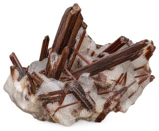 Representative AI specimen of Rutile: Rutile in quartz matrix.